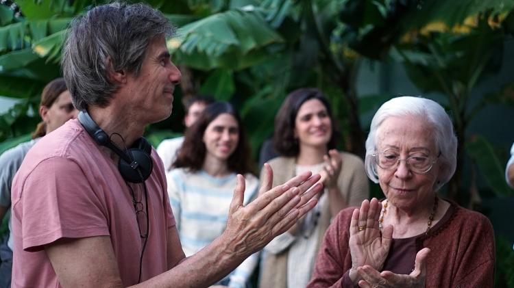 Walter Salles com Fernanda Montenegro em cena 