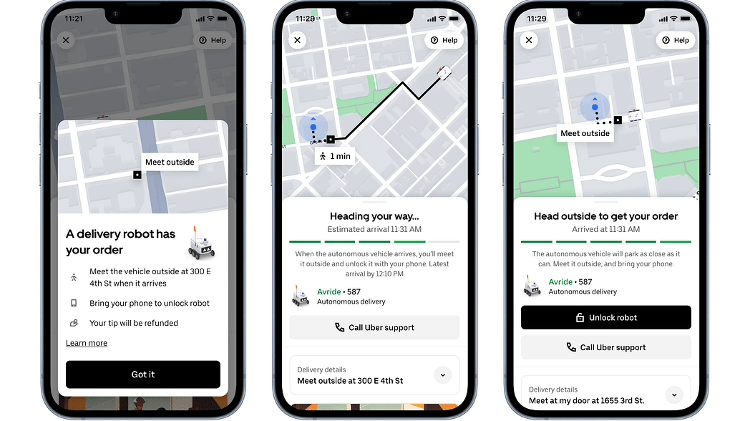 UberEats mostra quando entrega será feita por robô autônomo UberEats mostra quando entrega será feita por robô autônomo