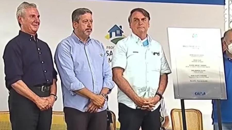 Bolsonaro ao lado de Arthur Lira e Fernando Collor - Reprodução/Twitter