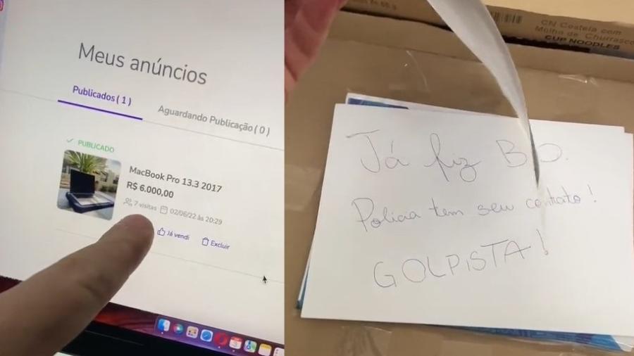 Gabriel Teixeira resolveu ir até o fim para querer sacanear o golpista - Reprodução/TikTok