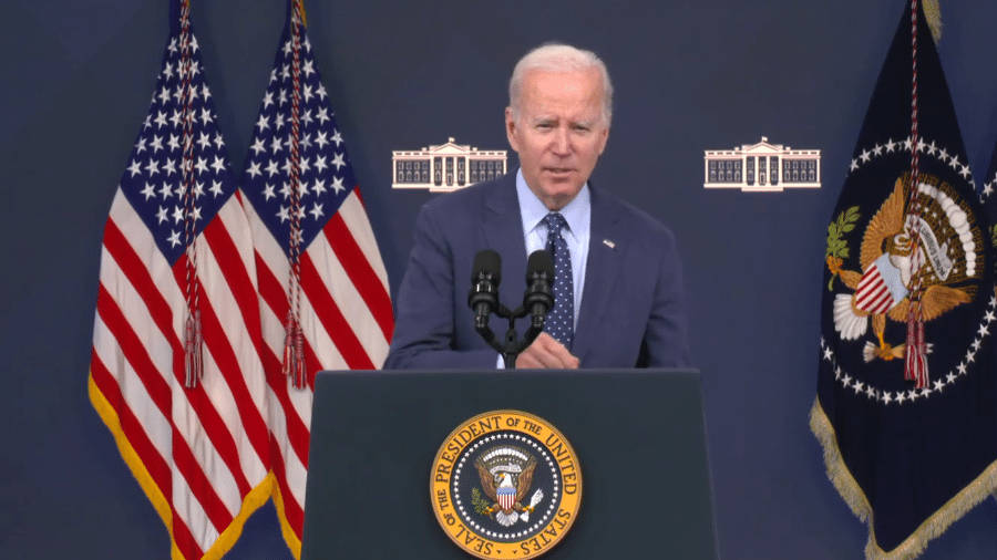 O presidente dos Estados Unidos, Joe Biden, em entrevista coletiva - Reprodução/Twitter/@WhiteHouse
