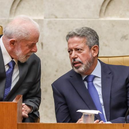 Na foto o presidente Lula e o presidente da Câmara, Arthur Lira