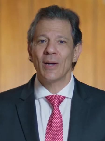 Ministro da Economia, Fernando Haddad, durante pronunciamento sobre medidas econômicas nesta quarta (27)