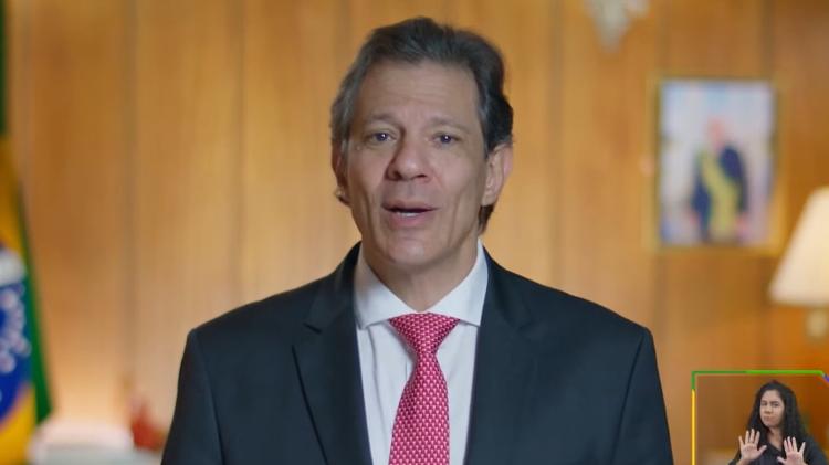 Haddad durante pronunciamento sobre pacote de corte de gastos