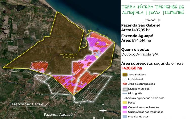 Áreas da terra indígena Tremembé e da fazenda São Gabriel Áreas da terra indígena Tremembé e da fazenda São Gabriel