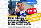 O Globo não noticiou que Flávio planeja aumentar idade para aposentadoria