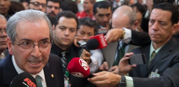 17.jul.2015 - O presidente da Câmara dos Deputados, Eduardo Cunha (PMDB-RJ), anunciou que será oposição ao governo embora seu partido faça parte da base aliada - Ed Ferreira/Folhapress