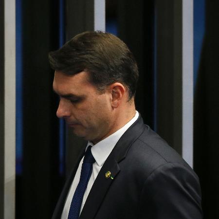 1.fev.2019 - Flávio Bolsonaro (PSL-RJ) no  plenário do Senado - DIDA SAMPAIO/ESTADÃO CONTEÚDO