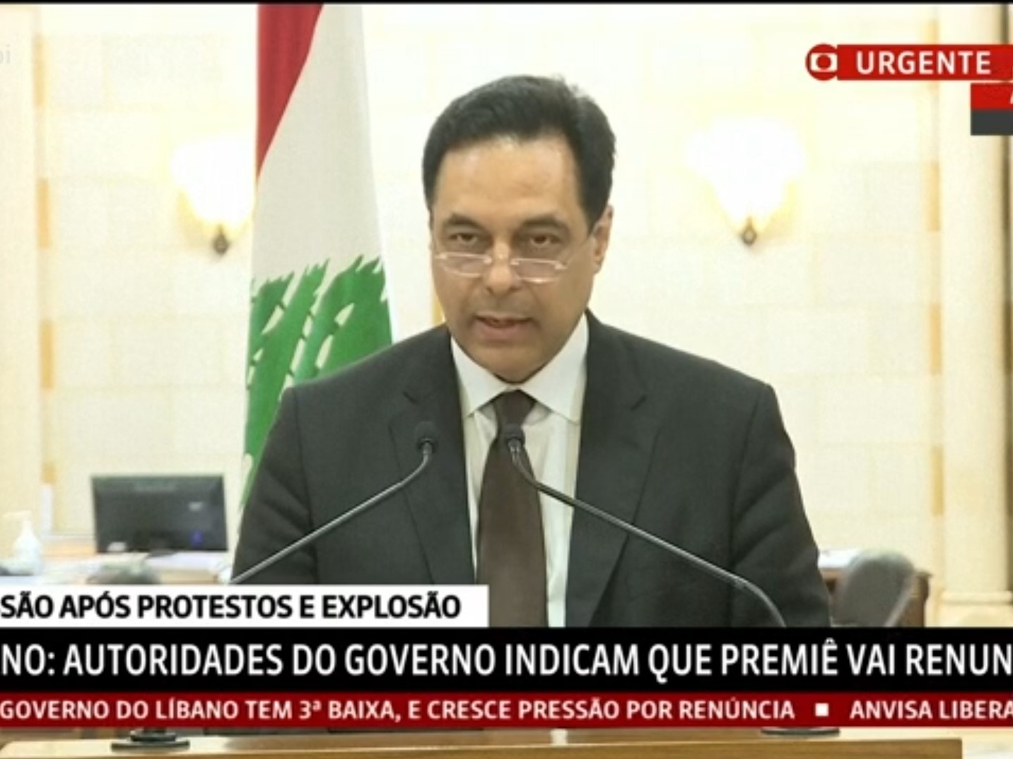 Primeiro-ministro libanês demite todo o gabinete e renuncia