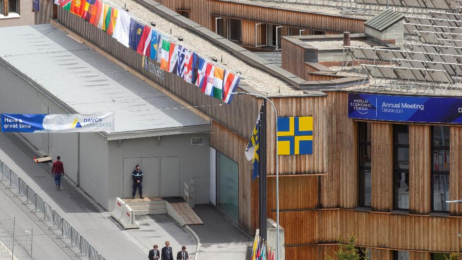 A última reunião do Fórum de Davos aconteceu em janeiro de 2020, antes da pademia de covid-19, quando foram comemorados os 50 anos do encontro - ARND WIEGMANN/REUTERS