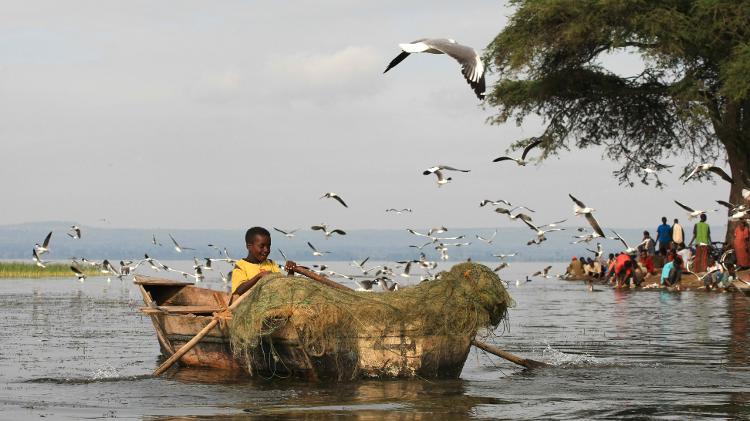 Crianças trabalhavam em situação degradante para pescadores no Lago Awasa, a 360 km ao sul de Addis Abeba - Juca Varella - Juca Varella