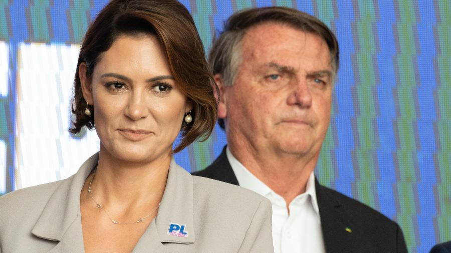 Michelle Bolsonaro e o marido - ANDRé RIBEIRO/ESTADÃO CONTEÚDO