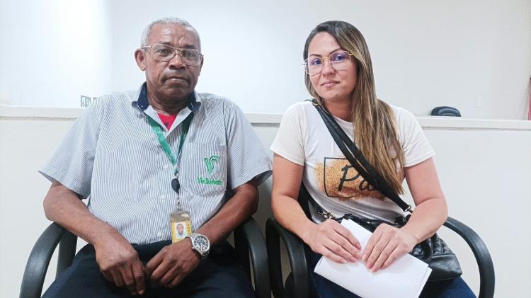 O motorista Paulo Jorge de Sousa e a vítima, Maria Verônica Costa Correia: "Ele foi um anjo"