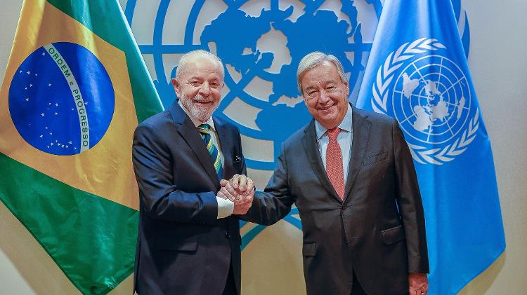 Presidente Lula durante encontro com o Secretário-Geral das Nações Unidas, António Guterres, em Nova York