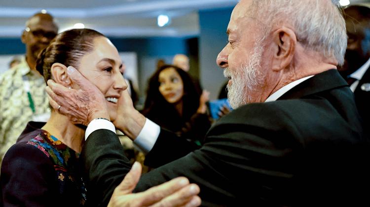 Lula com a presidente do México, Claudia Sheinbaum, durante encontro com chefes de estado na Cúpula do G7, no Canadá Lula com a presidente do México, Claudia Sheinbaum, durante encontro com chefes de estado na Cúpula do G7, no Canadá