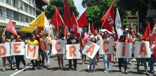 Protesto em Belém termina de forma pacífica - Reprodução/Twitter/MudaMais