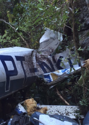 Destroços do avião foram encontrados na Serra do Caraça - Divulgação/Polícia Civil de Minas Gerais
