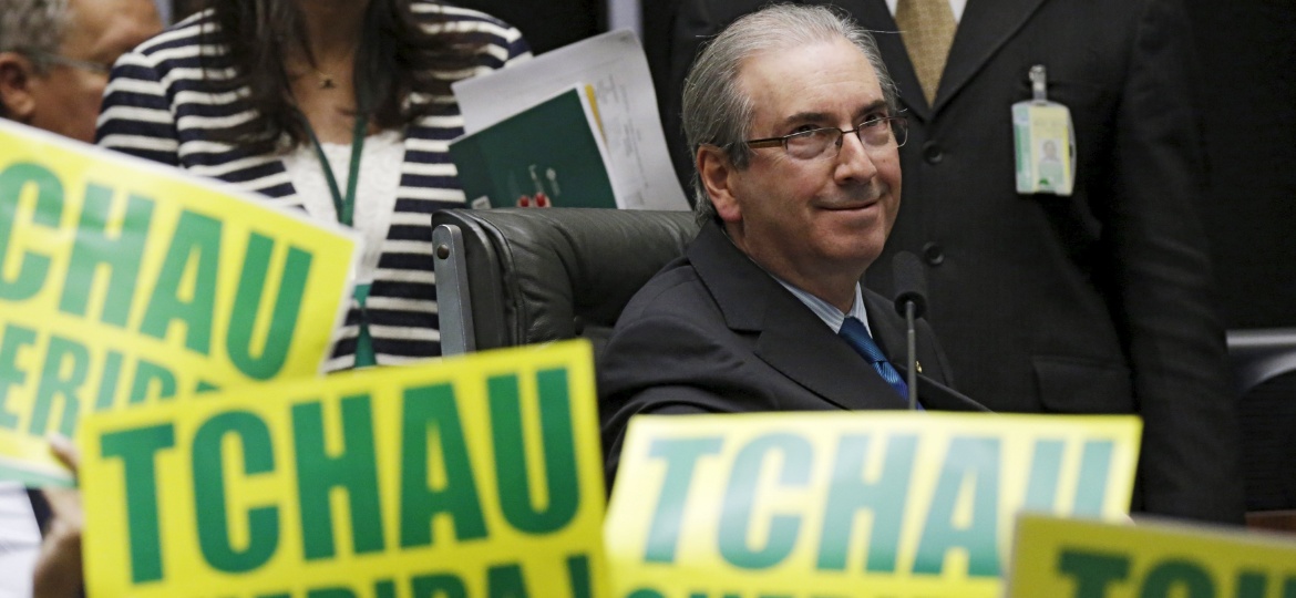 "Que Deus tenha misericórdia desta nação", disse Eduardo Cunha, ao votar pelo impeachment de Dilma Rousseff; pouco tempo depois, ele foi preso - Ueslei Marcelino/Reuters