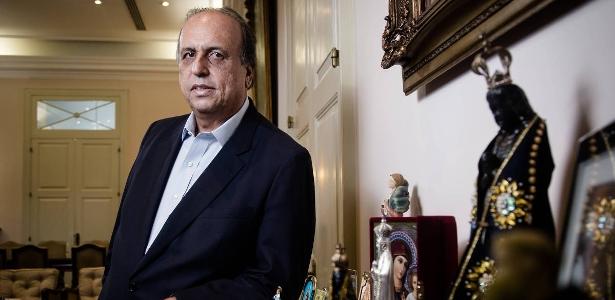 Zo Guimaraes/Folhapress 31.jul.2018 - O governador do Rio de Janeiro, Luiz Fernando Pezão, no Palácio da Guanabara