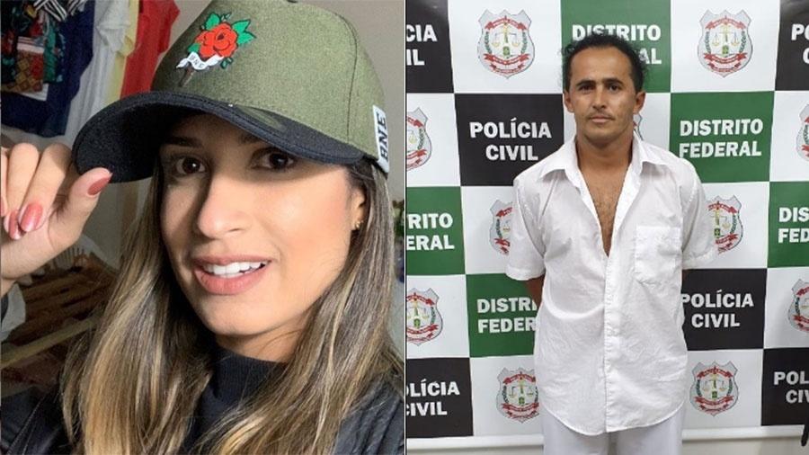 Leticia Sousa Curado (à esq) foi encontrada morta. Marinésio dos Santos Olinto é o principal suspeito - Reprodução/Instagram - Polícia Civil