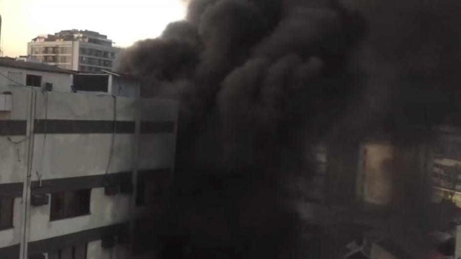 Incêndio no hospital Badim, na zona norte do Rio de Janeiro - Reprodução/Facebook