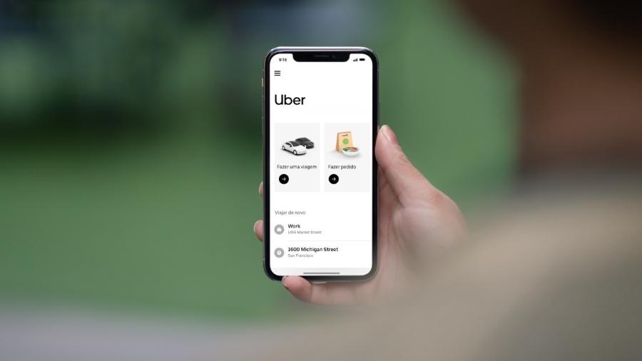 Novo Uber com Eats incluso no app - Divulgação/Uber