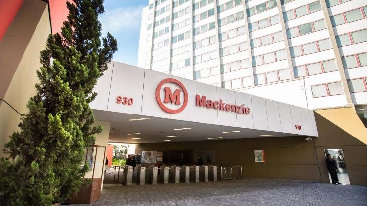 Fachada da Universidade Presbiteriana Mackenzie, na rua da Consolação, em São Paulo