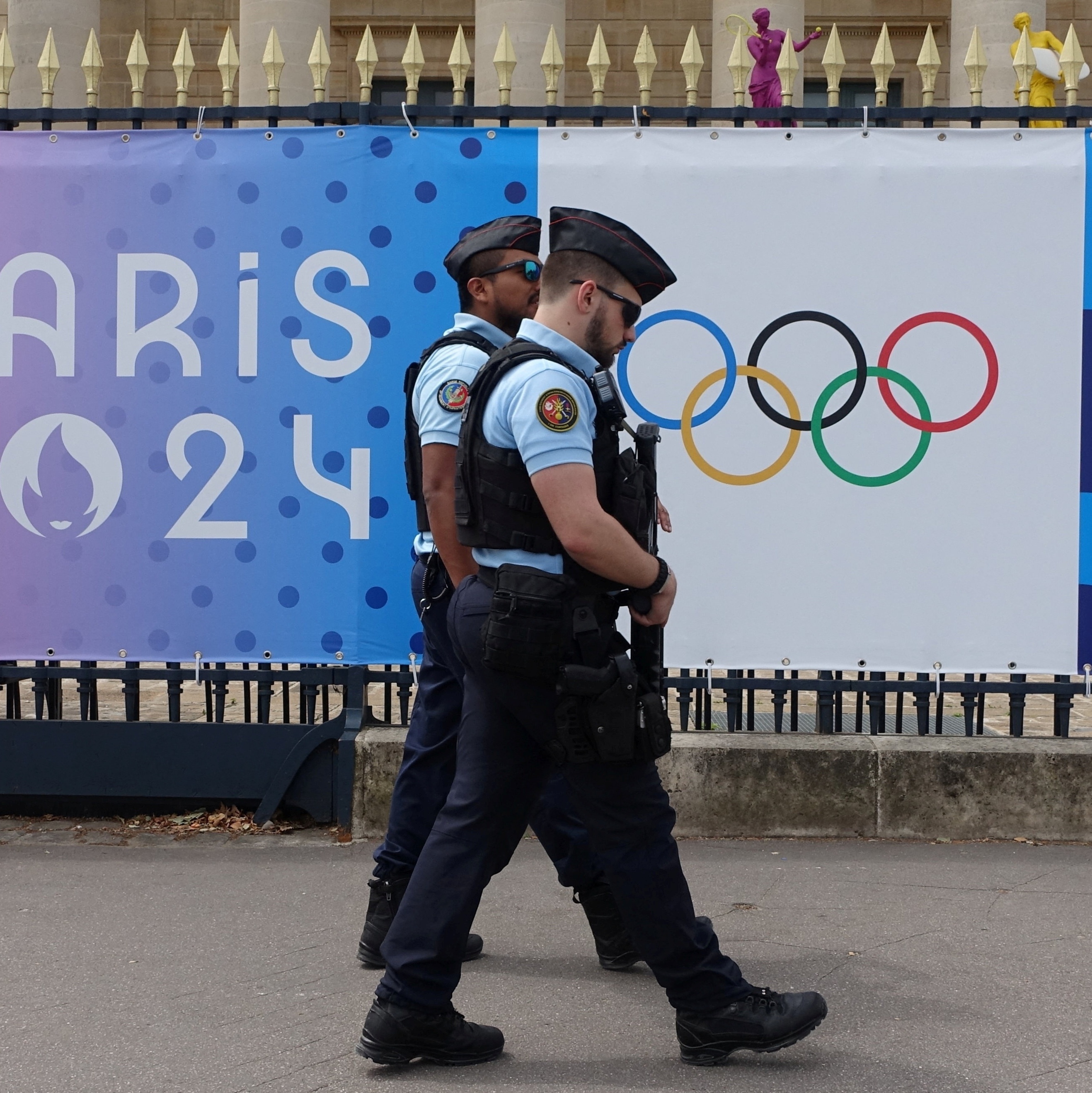 Segurança em Paris, França, para as Olimpíadas (Foto: Fabrizio Bensch/REUTERS)