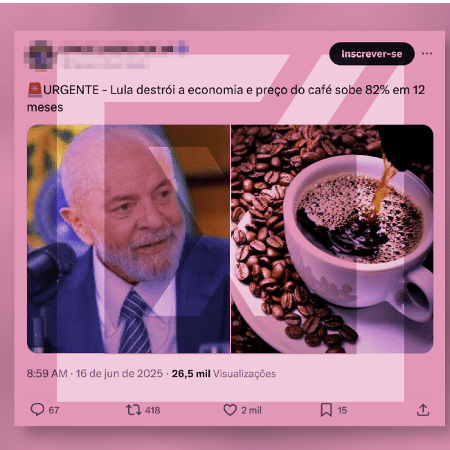 24.junho.2025- Alta do café é causada pelo clima, não por medidas do governo Lula 24.junho.2025- Alta do café é causada pelo clima, não por medidas do governo Lula