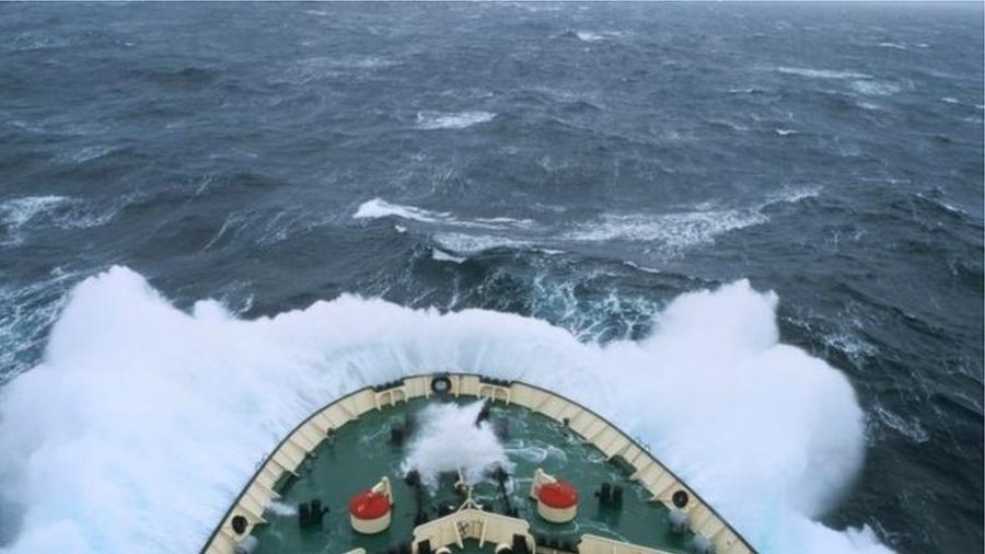 Passagem de Drake é uma região marítima que divide a Antártida da parte sul da América do Sul - Getty Images