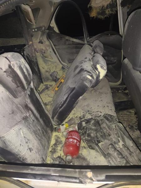 Carro da PM sofre explosão e corporação investiga atentado a bomba - Divulgação