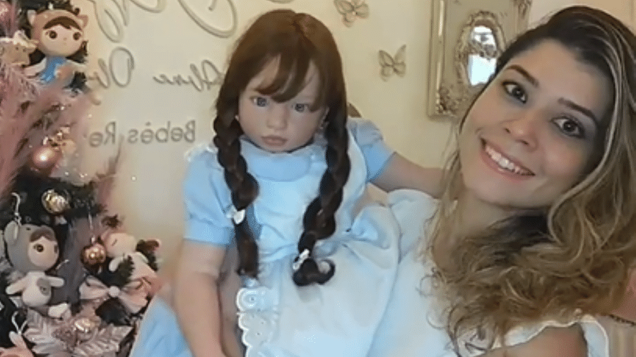 Bebê reborn de 4 anos - Reprodução/ Aline Oliveira
