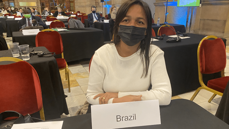 Eliziane Gama em evento da COP26 - Reprodução/Twitter