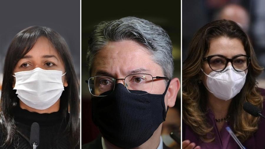 Senadores Eliziane Gama, Alessandro Vieira e Leila Barros - Reprodução