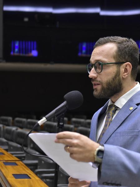 O deputado federal Filipe Barros (PL-PR) no plenário da Câmara - Zeca Ribeiro/Câmara dos Deputados