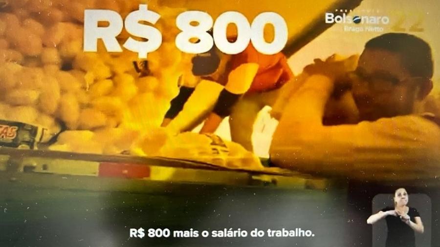 Reprodução do programa eleitoral de Jair Bolsonaro exibido na TV - Reprodução