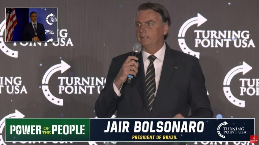 Jair Bolsonaro em evento nos EUA - Reprodução