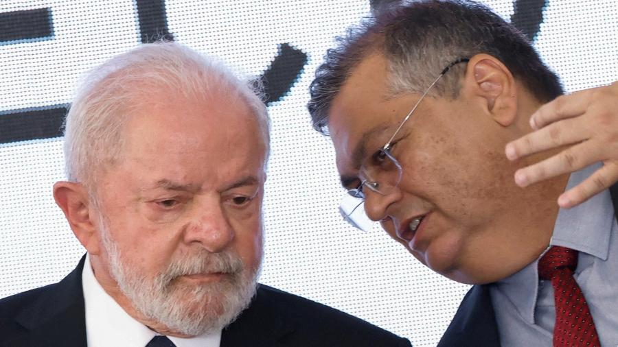 Lula e o ministro Flávio Dino: opiniões diferentes