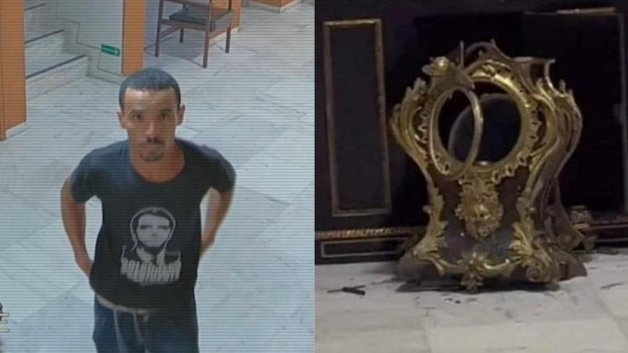 Durante invasão ao Palácio do Planalto, o mecânico Antônio Cláudio Alves Ferreira vandalizou relógio trazido pela família real portuguesa ao Brasil em 1808