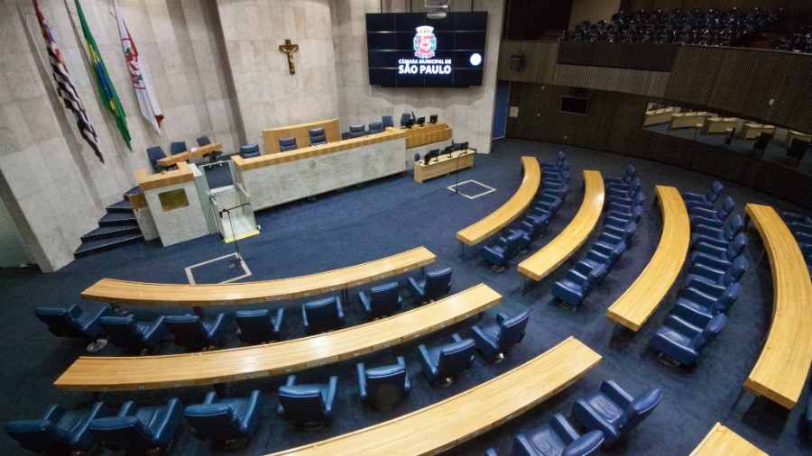 Plenário da Câmara Municipal de São Paulo; projeto ainda deve passar por segunda votação e sanção do prefeito - Andre Bueno/CMSP