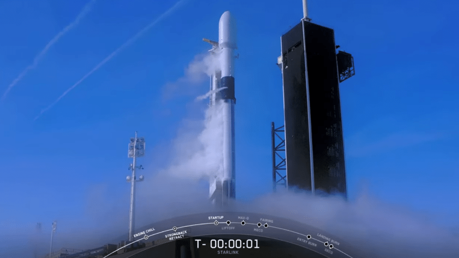 Falcon 9, da SpaceX, tem lançamento abortado - Reprodução/YouTube