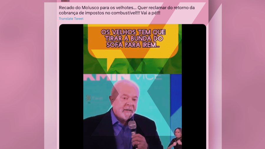 07.mar.2023 - Na verdade, Lula se referia à necessidade de incentivar a prática de atividade física na terceira idade - Projeto Comprova