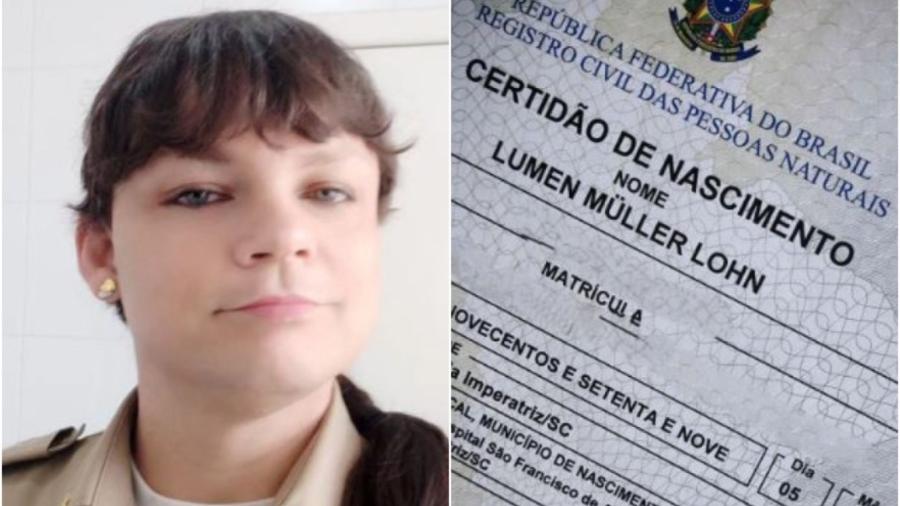 Lumen Lohn, de 44 anos, será julgada pelo Conselho de Justificação da Polícia Militar de Santa Catarina - Reprodução