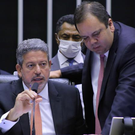 Presidente da Câmara, Arthur Lira (PP-AL), e líder do União, Elmar Nascimento (BA)