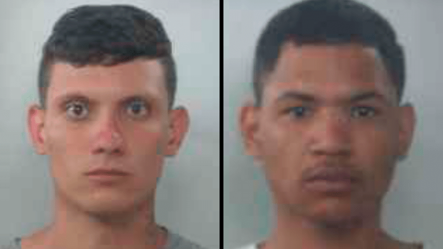 Alex Basti da Camara Mendes, de 24 anos e Edson Felipe de Souza Campos, de 21 anos, que fugiram da Papuda