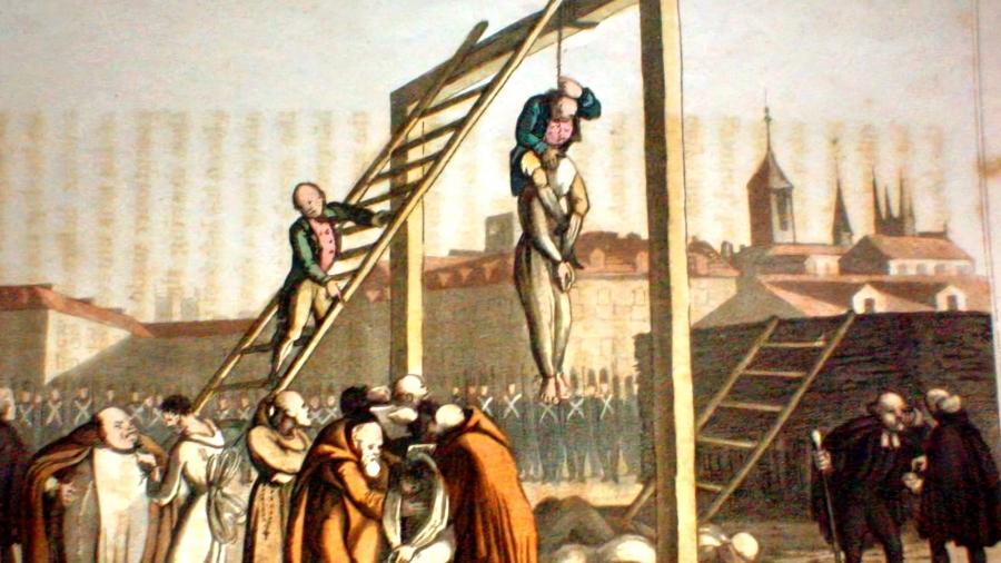 Na execução, algoz subia nos ombros do condenado para acelerar morte 