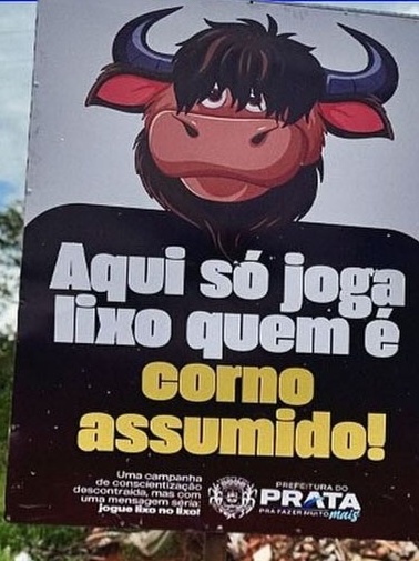 Aqui joga quem &eacute; corno', diz prefeitura de MG sobre descarte de lixo