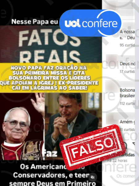 12.mai.2025 - Papa Leão 14 não citou Bolsonaro em missa 12.mai.2025 - Papa Leão 14 não citou Bolsonaro em missa