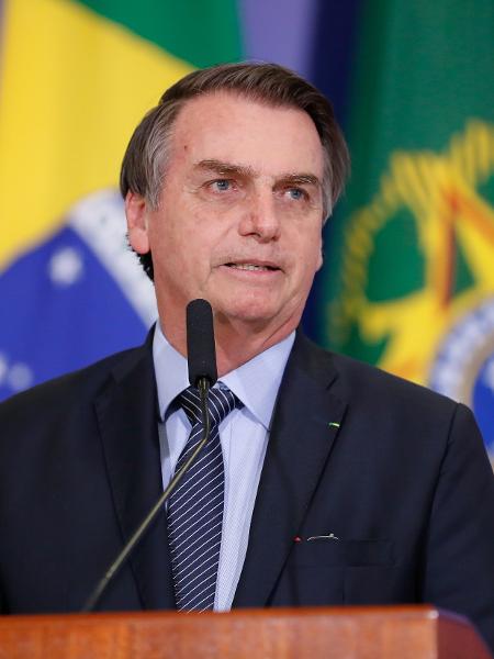 17.abr.2019 - O presidente Jair Bolsonaro em evento no Palácio do Planalto - Alan Santos/PR