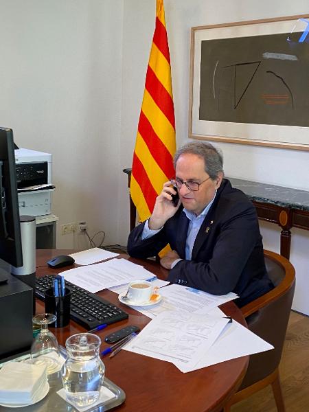 O separatista Quim Torra, presidente da Catalunha - 